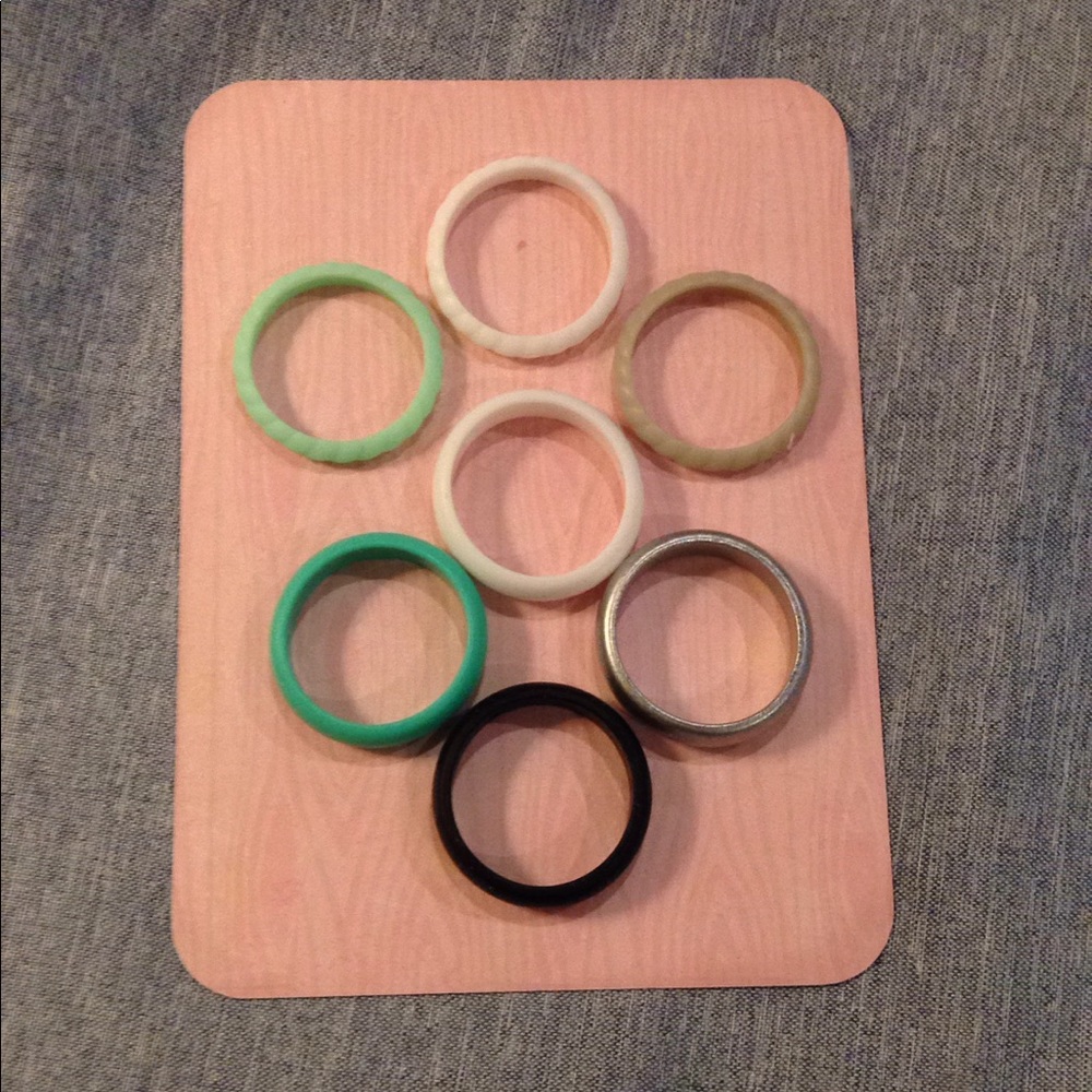 Silicone Wedding Ring Set